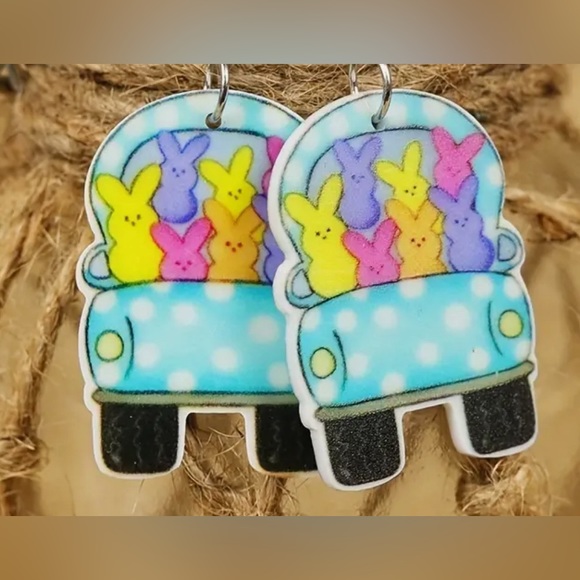 NWOT COLORFUL PEEP EARRINGS - Picture 1 of 1